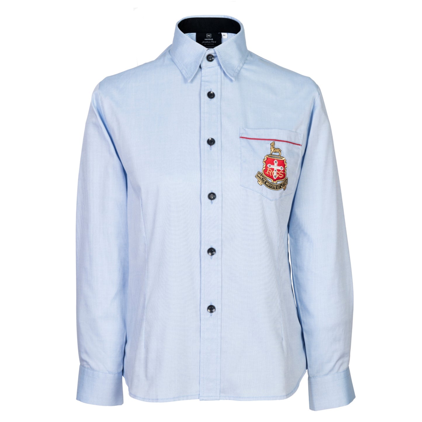 Academic Blue Long-Sleeve Shirt Tailored