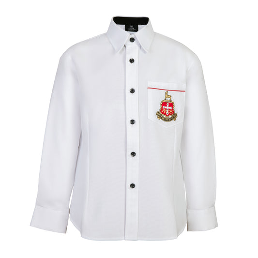 Formal White Long-Sleeve Shirt Tailored