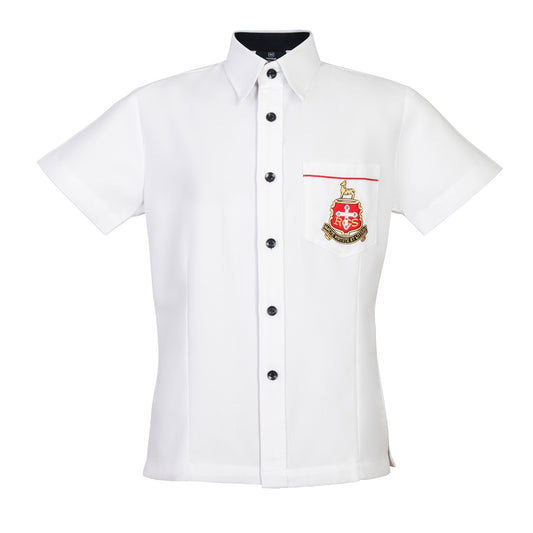 Formal White Short-Sleeve Shirt Tailored