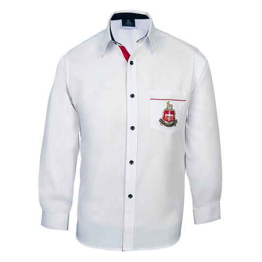Formal White Long-Sleeve Shirt Relaxed