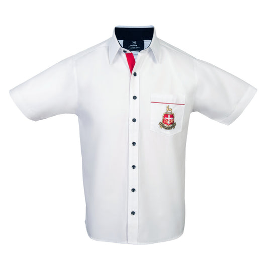 Formal White Short-Sleeve Shirt Relaxed